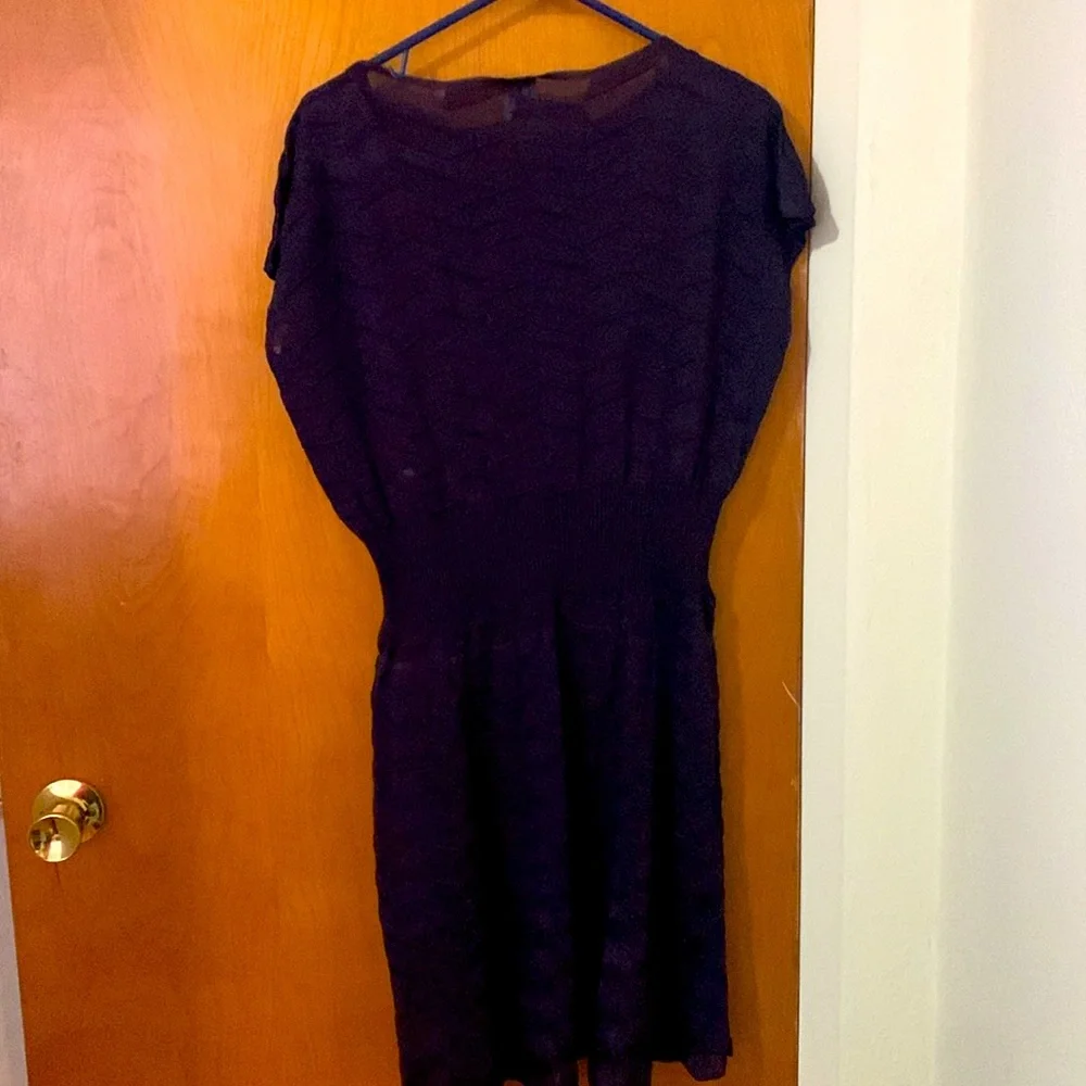 Gorgeous deep royal purple fit-and-flare dress. Size 48/12, stored flat. - Picture 2 of 4
